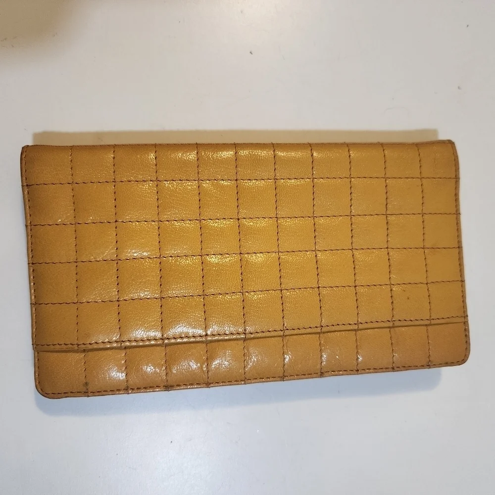 TUSK Yellow mustard leather wallet
